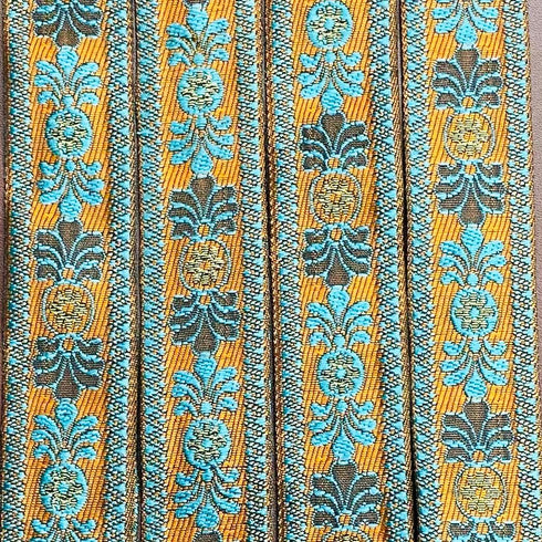 Per Metre, Metallic Trimming, 30mm Wide (Orange)