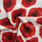 1.8 Metre Super Soft Pashmina Fabric - 37"- (Red Roses)