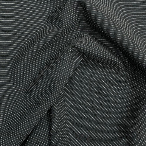 3 Metre Premium Stripe Suiting 55" (Black, Silver & Gold)