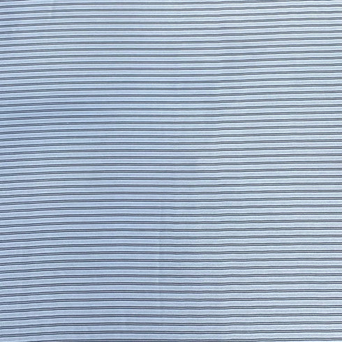 3 Metres Medium Weight Satin Finish Suiting 55" Wide - (Blue Stripes)