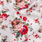 3 Metres Luxury Poly Cotton Blend Sheeting 90"  (Red Floral)