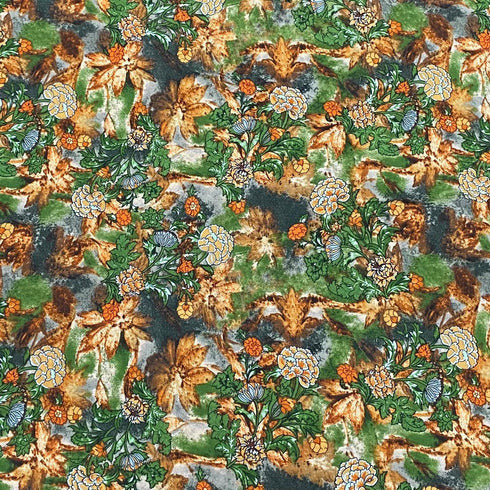 3 Metres, Printed Summer Dressmaking Viscose Fabric - 55" Wide (Petal)