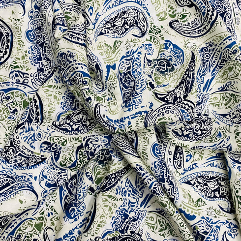 3 Metres, Printed Summer Dressmaking Viscose Fabric - 55" Wide (Maryam)