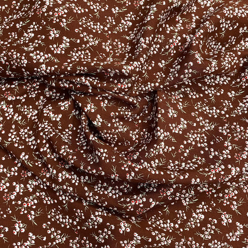 3 Metres, Printed Summer Dressmaking Viscose Fabric - 55" Wide (Poppy)