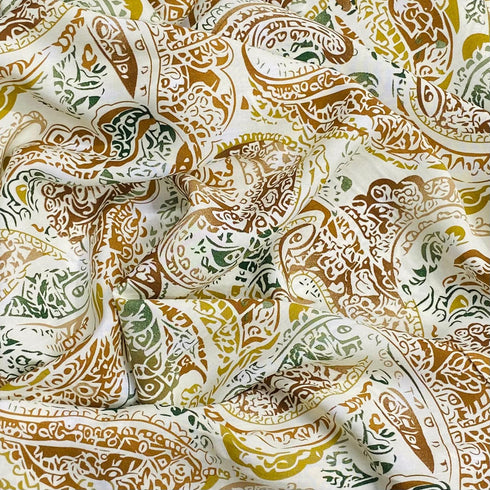 3 Metres, Printed Summer Dressmaking Viscose Fabric - 55" Wide (Begonia)