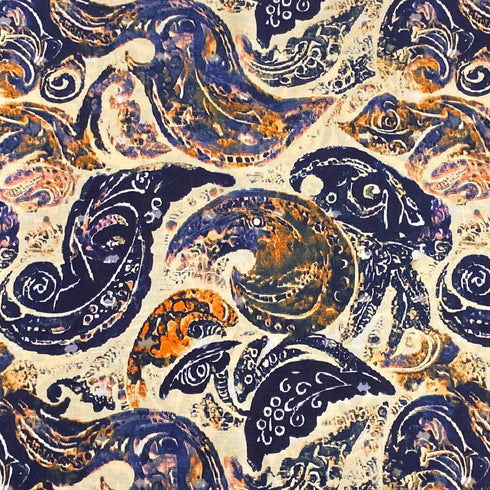 3 Metres, Printed Summer Dressmaking Viscose Fabric - 55" Wide (Rose)