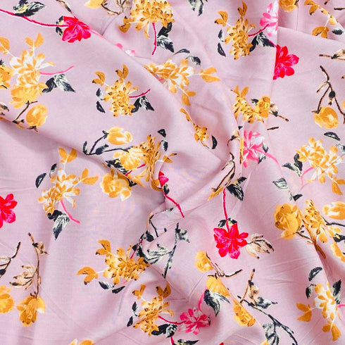 3 Metres, Printed Summer Dressmaking Viscose Fabric - 55" Wide (Baby)
