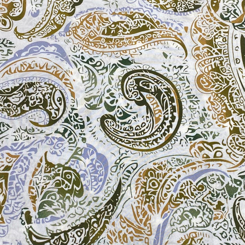 3 Metres, Printed Summer Dressmaking Viscose Fabric - 55" Wide (Grass)