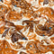 3 Metres, Printed Summer Dressmaking Viscose Fabric - 55" Wide (Orange)