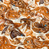 3 Metres, Printed Summer Dressmaking Viscose Fabric - 55" Wide (Orange)