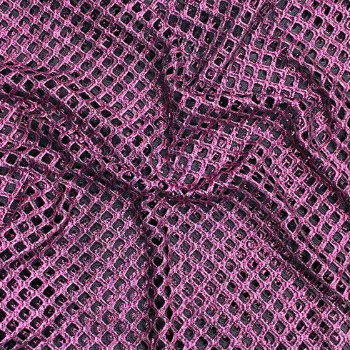 3 Metres Metallic Cutwork Jersey 60' wide (Purple)