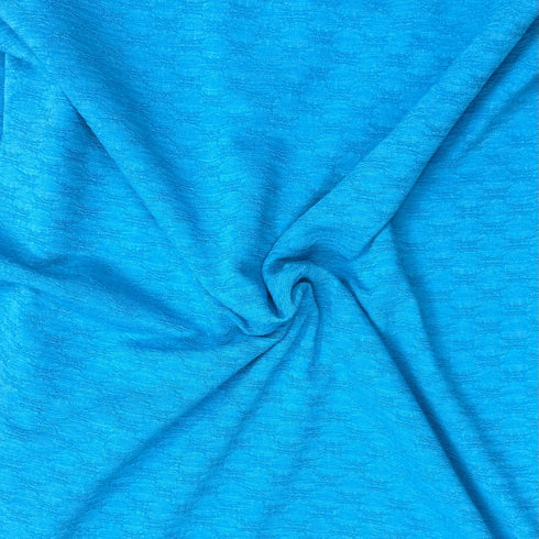 3 Metre Luxurious Soft Textured Crepe Jersey - 60"-  (Turquoise Blue)