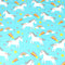 3 Metre Premium Eco-Cotton 45" Wide - Blue Unicorn