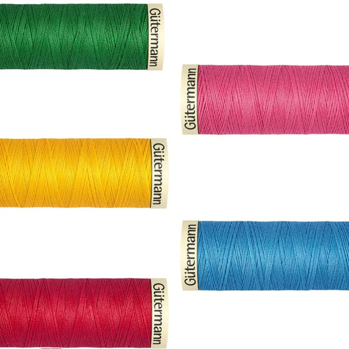 Gütermann Sew All Thread- Colourful Bundle- Pack Of 5