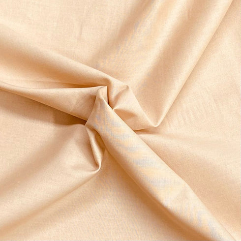 Per Metre Luxury 100% Pure Cotton Fabric – 63" Wide- (Beige)