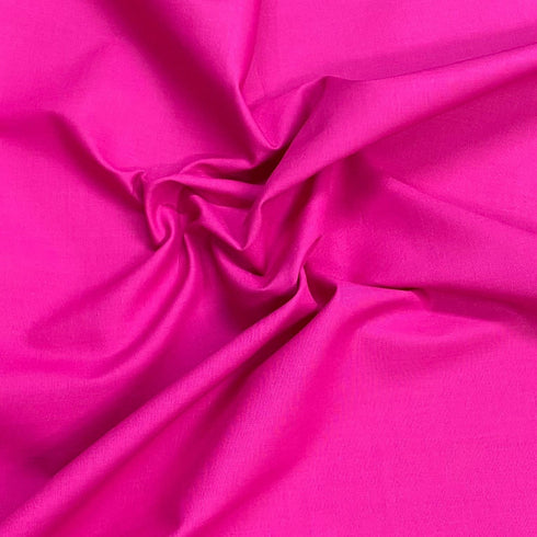 Per Metre Luxury 100% Pure Cotton Fabric – 63" Wide- (Fushia)