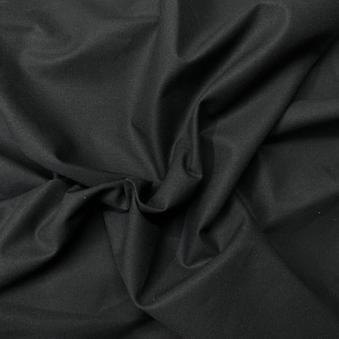 Per Metre Plain Cotton Canvas - 55" Wide (Black)