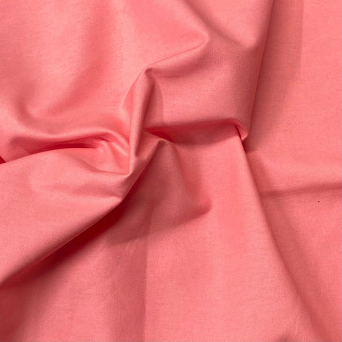 Per Metre Plain Cotton Canvas - 55" Wide (Coral)
