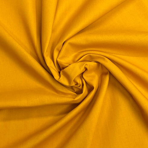 Per Metre Luxury 100% Pure Cotton Fabric – 63" Wide- (Gold)