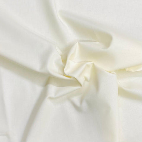 Per Metre Luxury 100% Pure Cotton Fabric – 63" Wide- (Ivory)