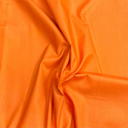 Per Metre Luxury 100% Pure Cotton Fabric – 63" Wide- (Orange)