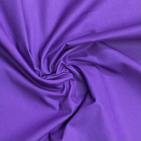 Per Metre Luxury 100% Pure Cotton Fabric – 63" Wide- (Purple)