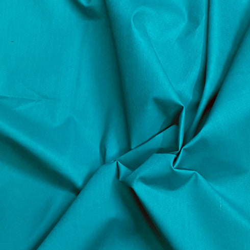 Per Metre Luxury 100% Pure Cotton Fabric – 63" Wide- (Teal)