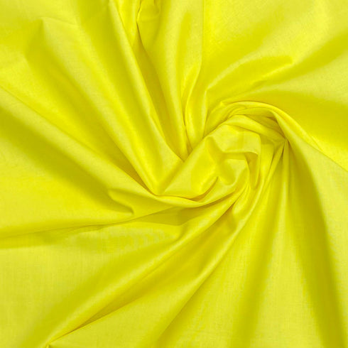 Per Metre Luxury 100% Pure Cotton Fabric – 63" Wide- (Yellow)