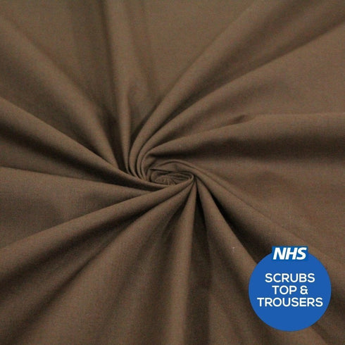 Premium Plain Polycotton Fabric, 60° Washable, 45"- 20 Colours Available