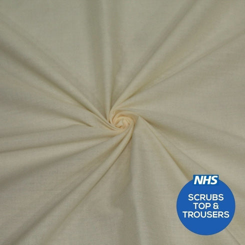 Premium Plain Polycotton Fabric, 60° Washable, 45"- 20 Colours Available