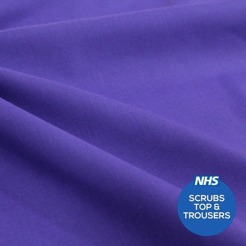Premium Plain Polycotton Fabric, 60° Washable, 45"- 20 Colours Available