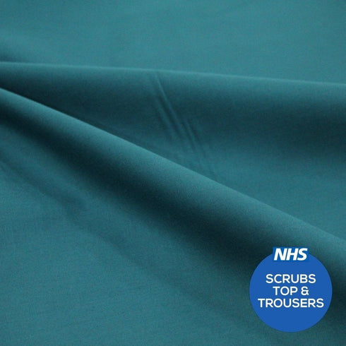Premium Plain Polycotton Fabric, 60° Washable, 45"- 20 Colours Available