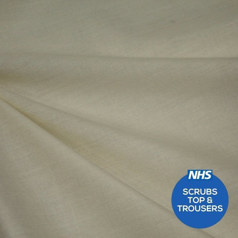 Premium Plain Polycotton Fabric, 60° Washable, 45"- 20 Colours Available
