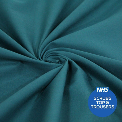 Premium Plain Polycotton Fabric, 60° Washable, 45"- 20 Colours Available