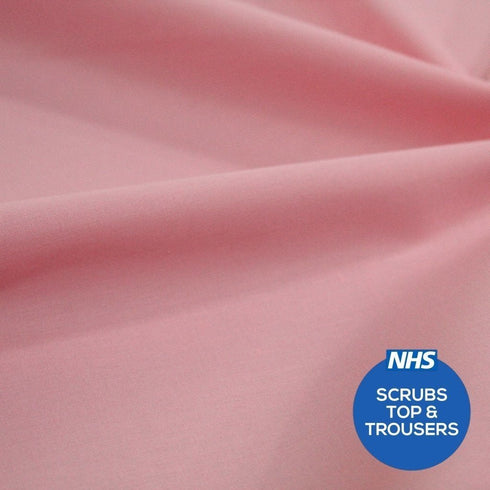 Premium Plain Polycotton Fabric, 60° Washable, 45"- 20 Colours Available