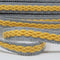 Per Metre Cotton/ Acrylic Mix - 22mm - Grey & Yellow