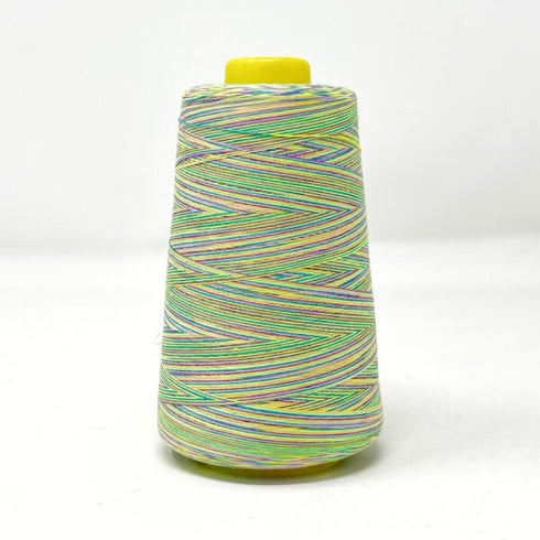 Rainbow Overlocker Threads Polyester Hand / Overlocker- 2950 Yards (Greens mix)