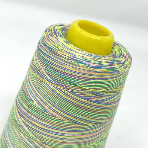 Rainbow Overlocker Threads Polyester Hand / Overlocker- 2950 Yards (Greens mix)
