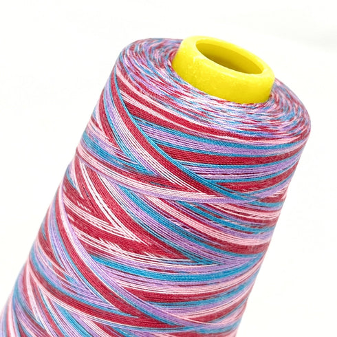 Rainbow Overlocker Threads Polyester Hand / Overlocker- 2950 Yards (Pink/Blue/Lilac)
