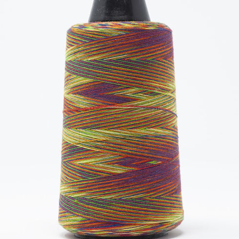 Rainbow Overlocker Threads Polyester Hand / Overlocker- 2950 Yards (Reds/Oranges/Blues)