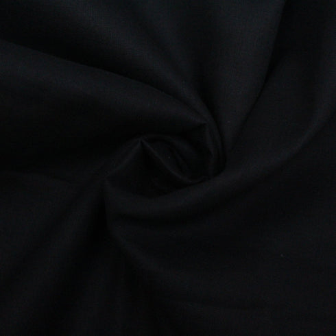 Soft Cotton Muslin - Black (Colour: 87) 44" Wide