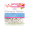 White Curtain Hooks- 100 Piece