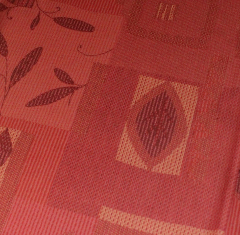 3 Metres Soft Floral Printed Mesh - 55" Wide - Terracotta Orange