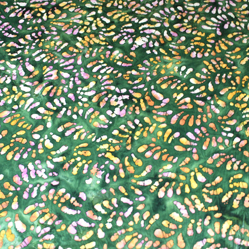 Premium Quality 100% Cotton Batik - Paint Slash - 45" Wide Bottle Green