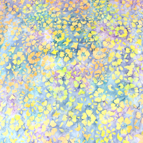 Premium Quality 100% Cotton Bali Batik - Bloom - 45" Wide Colour Splash