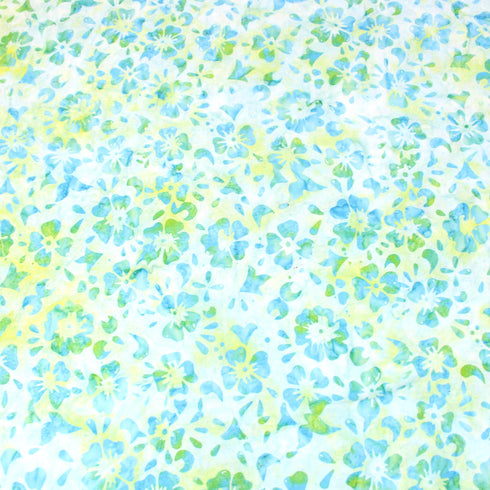 Premium Quality 100% Cotton Bali Batik - Bloom - 45" Wide Mint