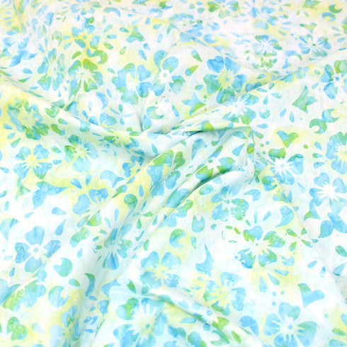 Premium Quality 100% Cotton Bali Batik - Bloom - 45" Wide Mint
