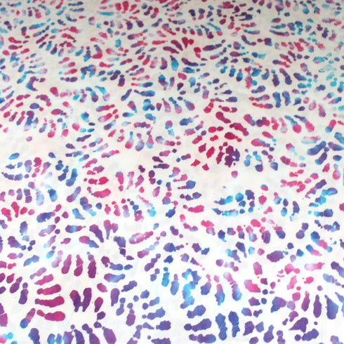 Premium Quality 100% Cotton Batik - Paint Slash - 45" Wide White & Pink