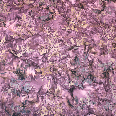 Premium Quality 100% Cotton Bali Batik - Buttercup - 45" Wide Grape