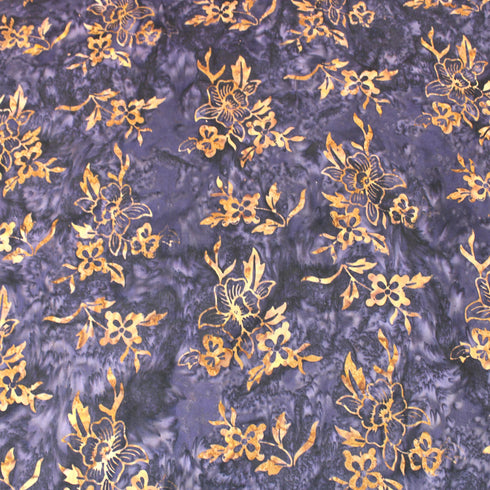 Premium Quality 100% Cotton Bali Batik - Buttercup - 45" Wide Deep Purple